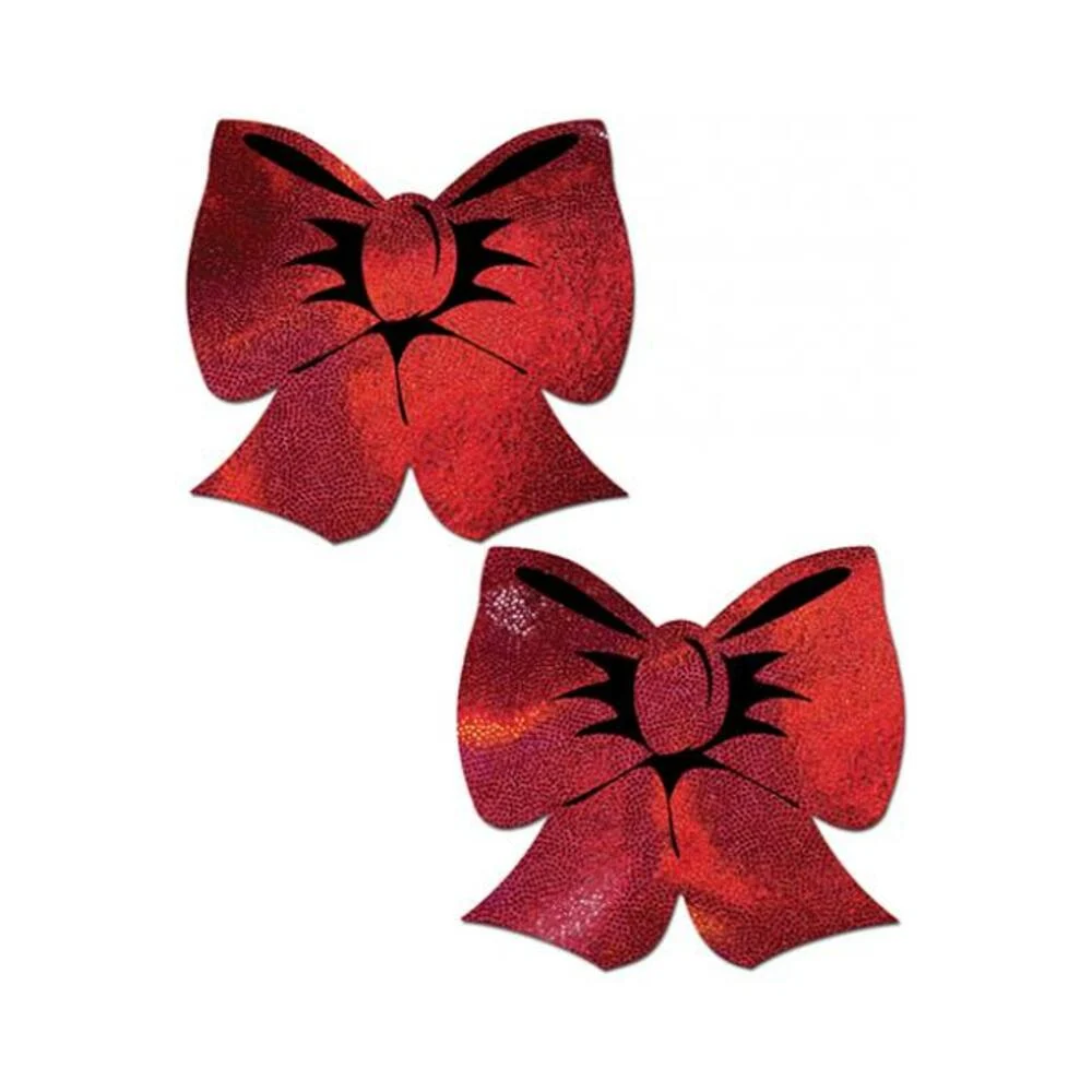 Pastease Red Holographic Bow Fuller Coverage