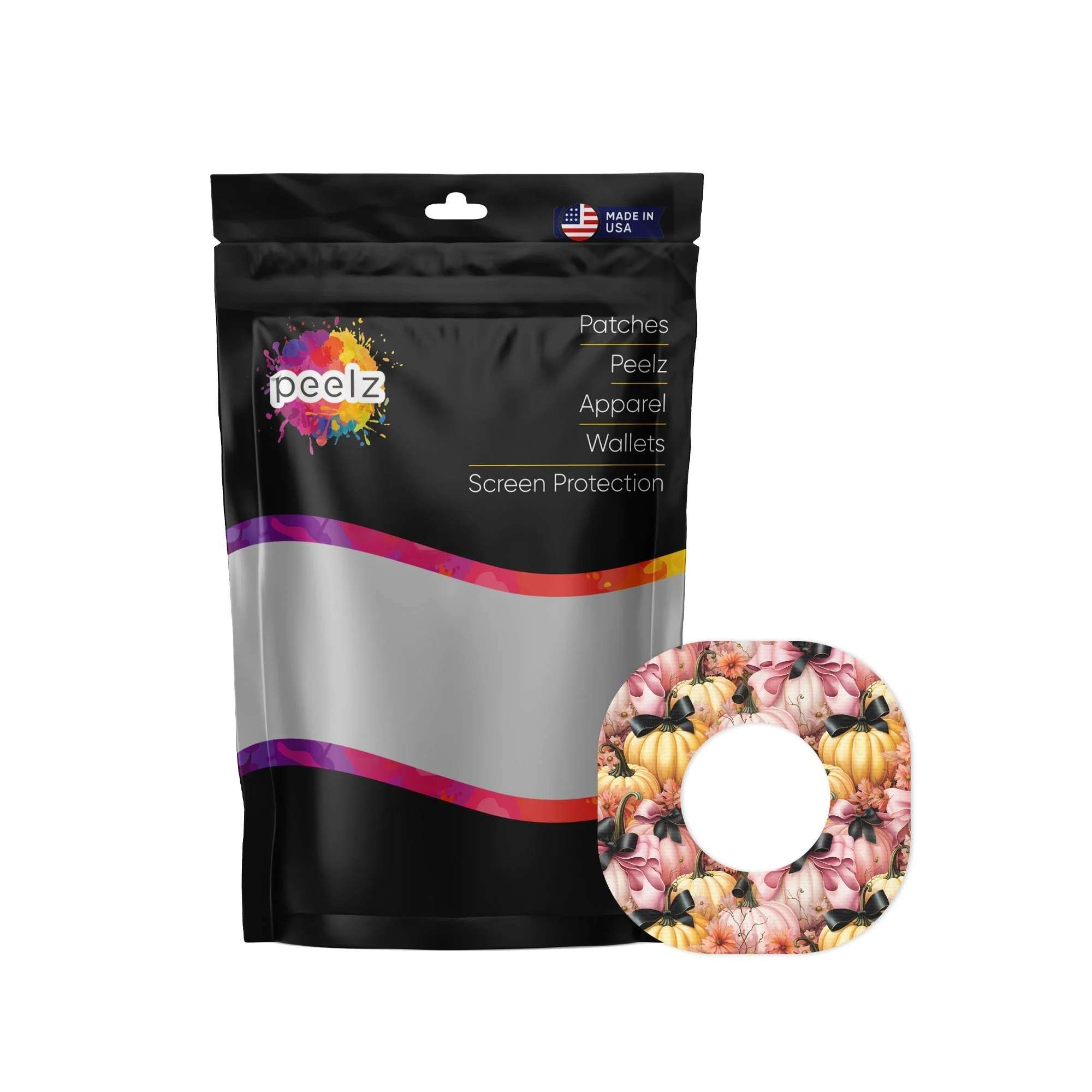 Patterned Pumpkins Dexcom G7 and Stelo Patch Tape - Pump Peelz