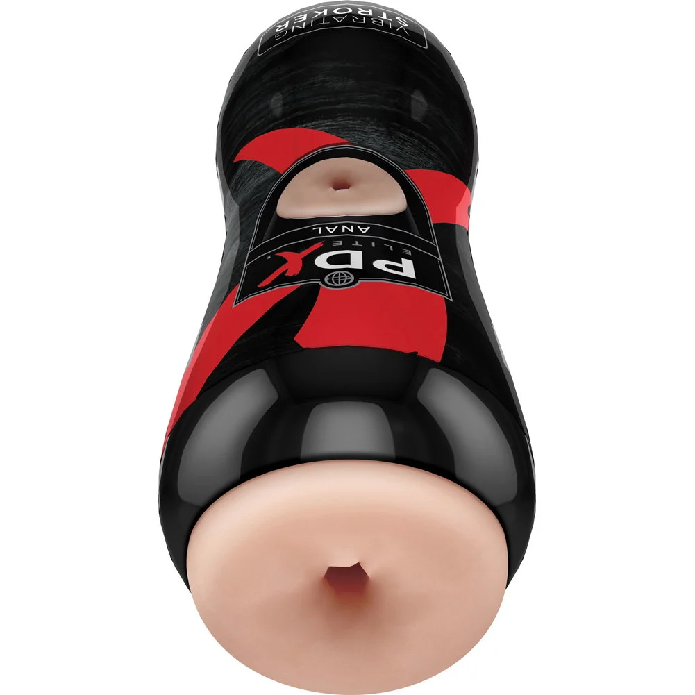 PDX Elite Vibrating Anal Stroker, 6.5", Beige