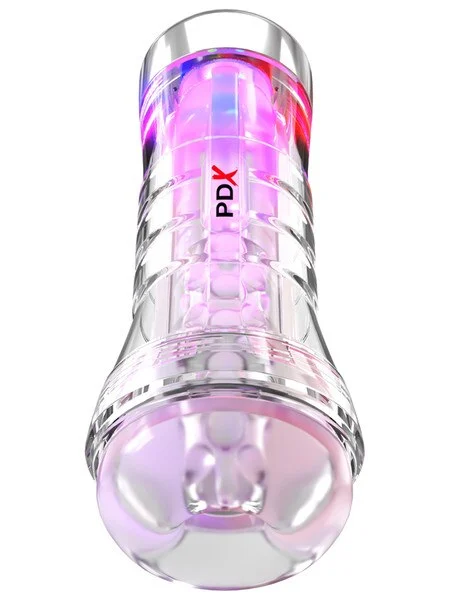 PDX ELITE VIEWTUBE XXL SEE-THRU EZ-GRIP LED STROKER