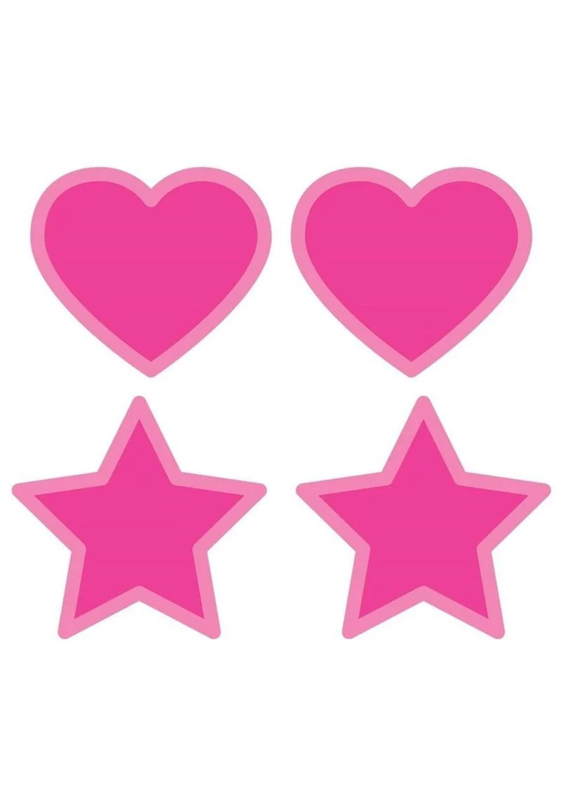 Peekaboo Glow In The Dark Hearts and Stars Pasties