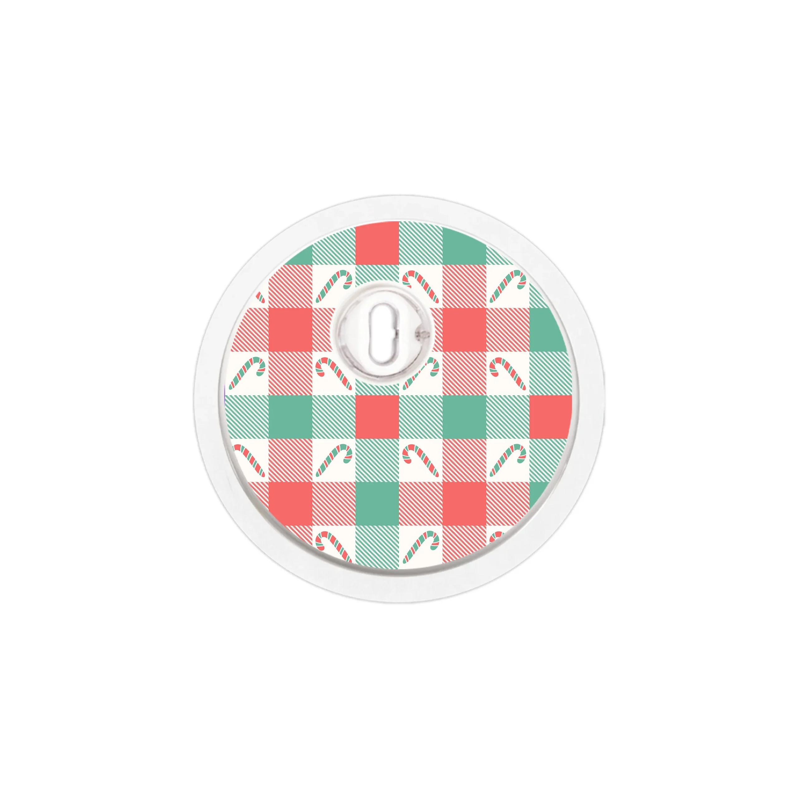 Peppermint Plaid FreeStyle Libre 3 Plus & LingoSensor Sticker - Pump Peelz