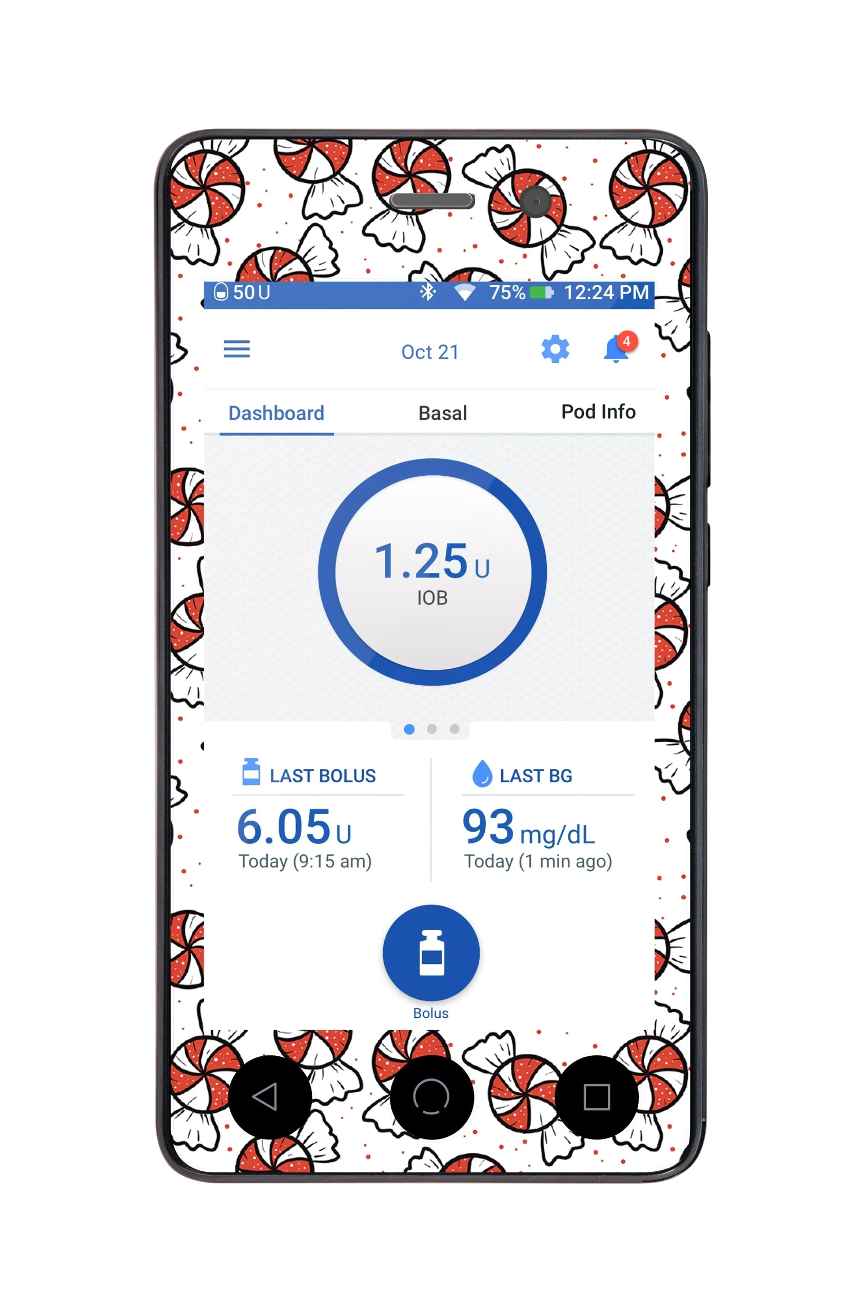 Peppermints Sticker for Omnipod DASH PDM – Pump Peelz