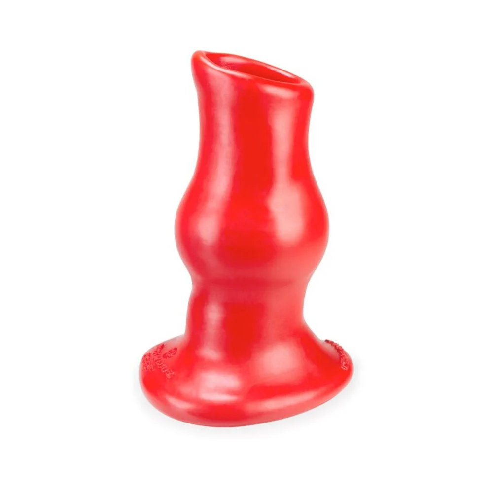 Pig Hole Deep-2 Hollow Butt Plug Large Red