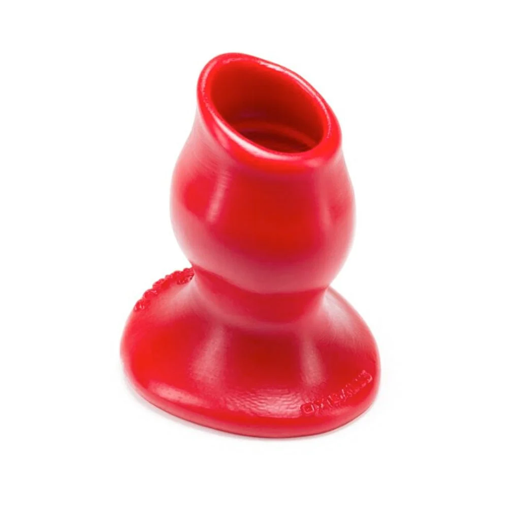 Pighole-2 Hollow Butt Plug, Medium Red