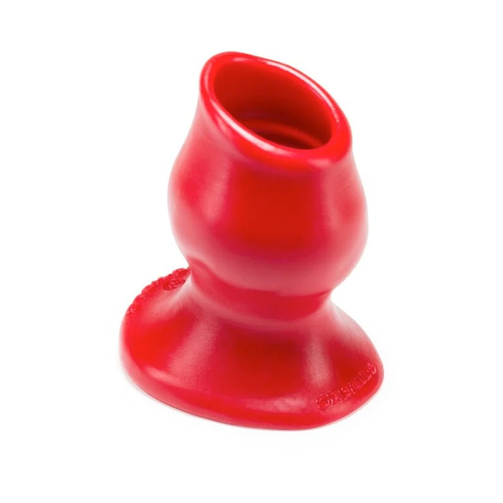 Pighole-3 Hollow Butt Plug Black Red