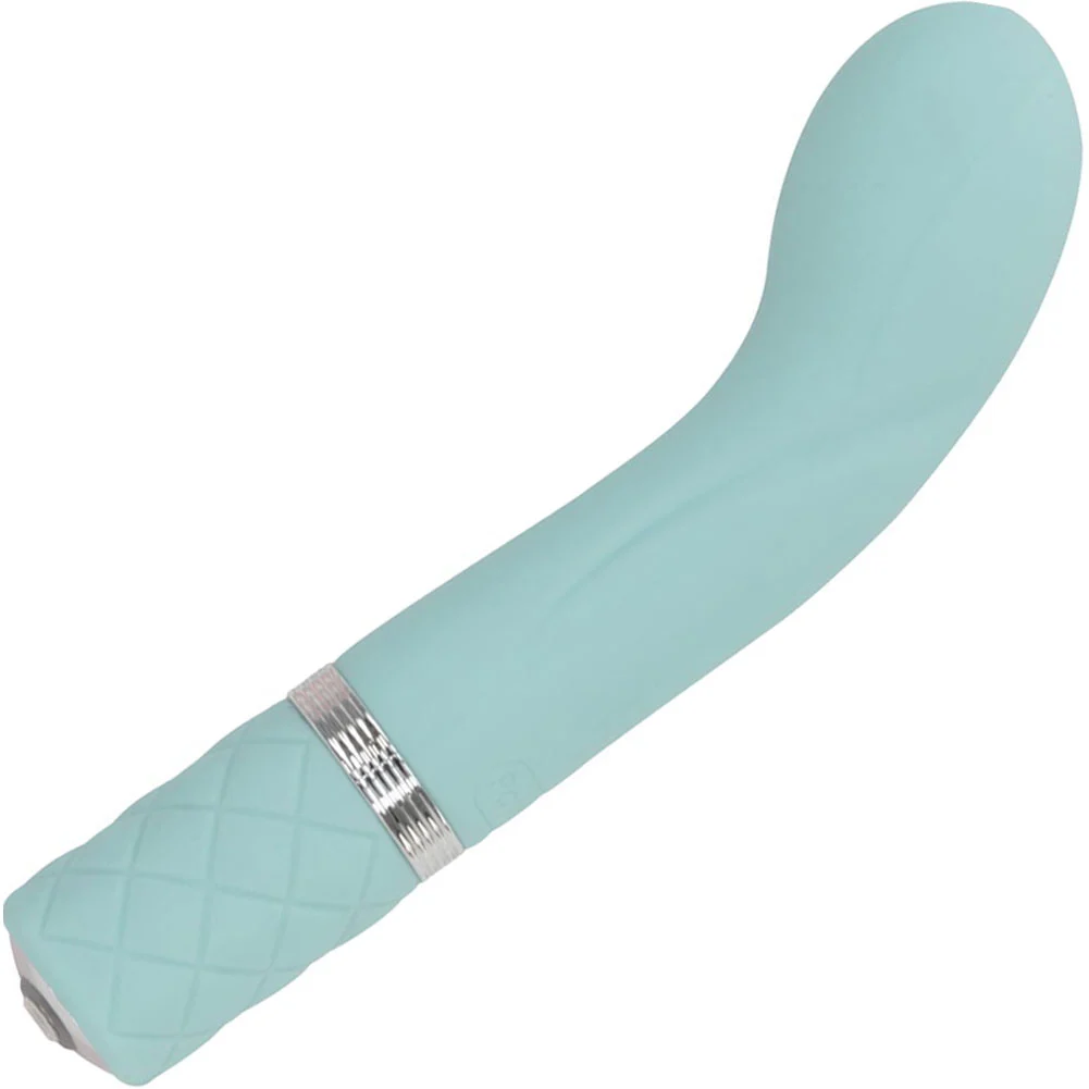 Pillow Talk Racy Rechargeable Silicone Mini Vibrator, 5.7", Teal