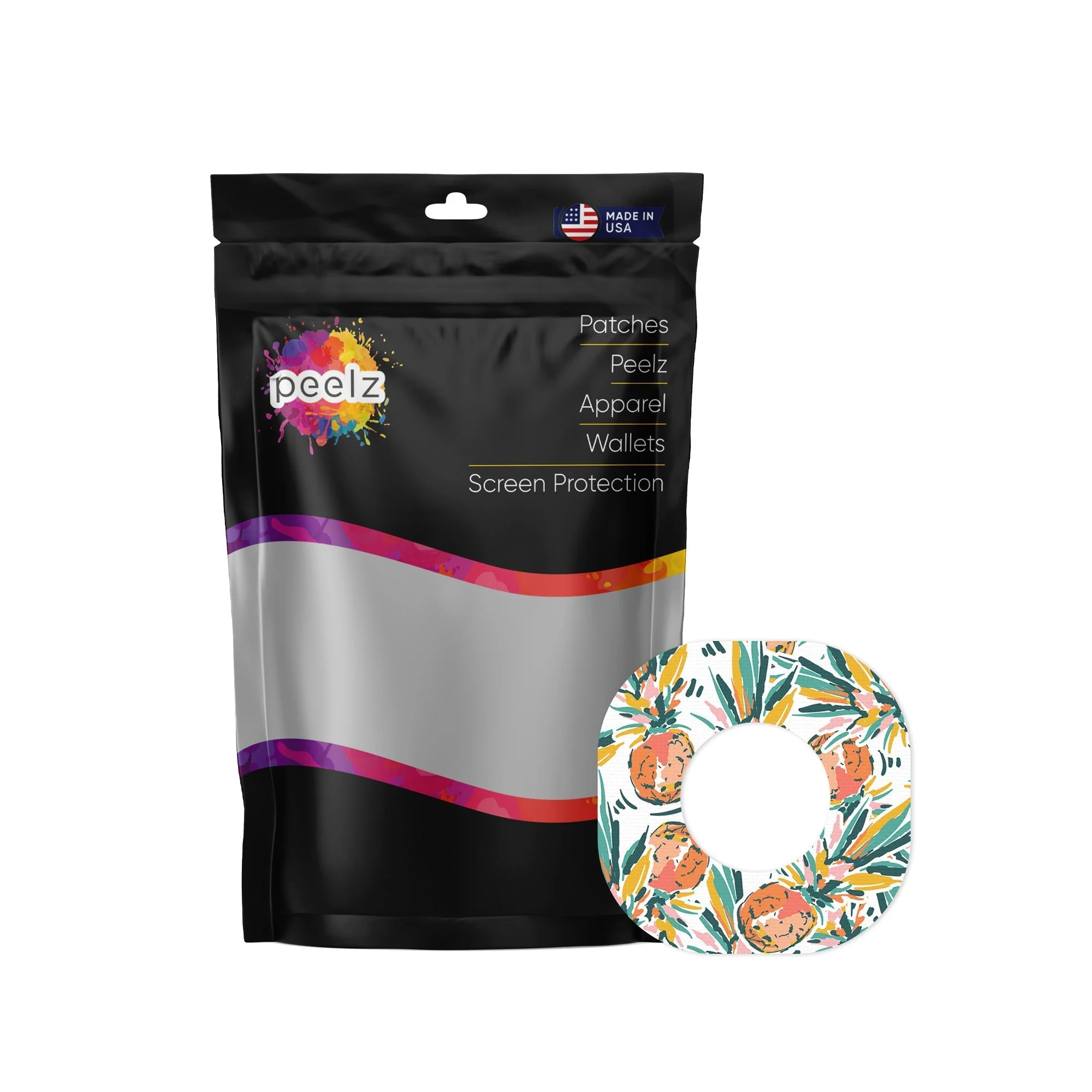 Pineapple Paradise Dexcom G7 and Stelo Patch Tape - Pump Peelz