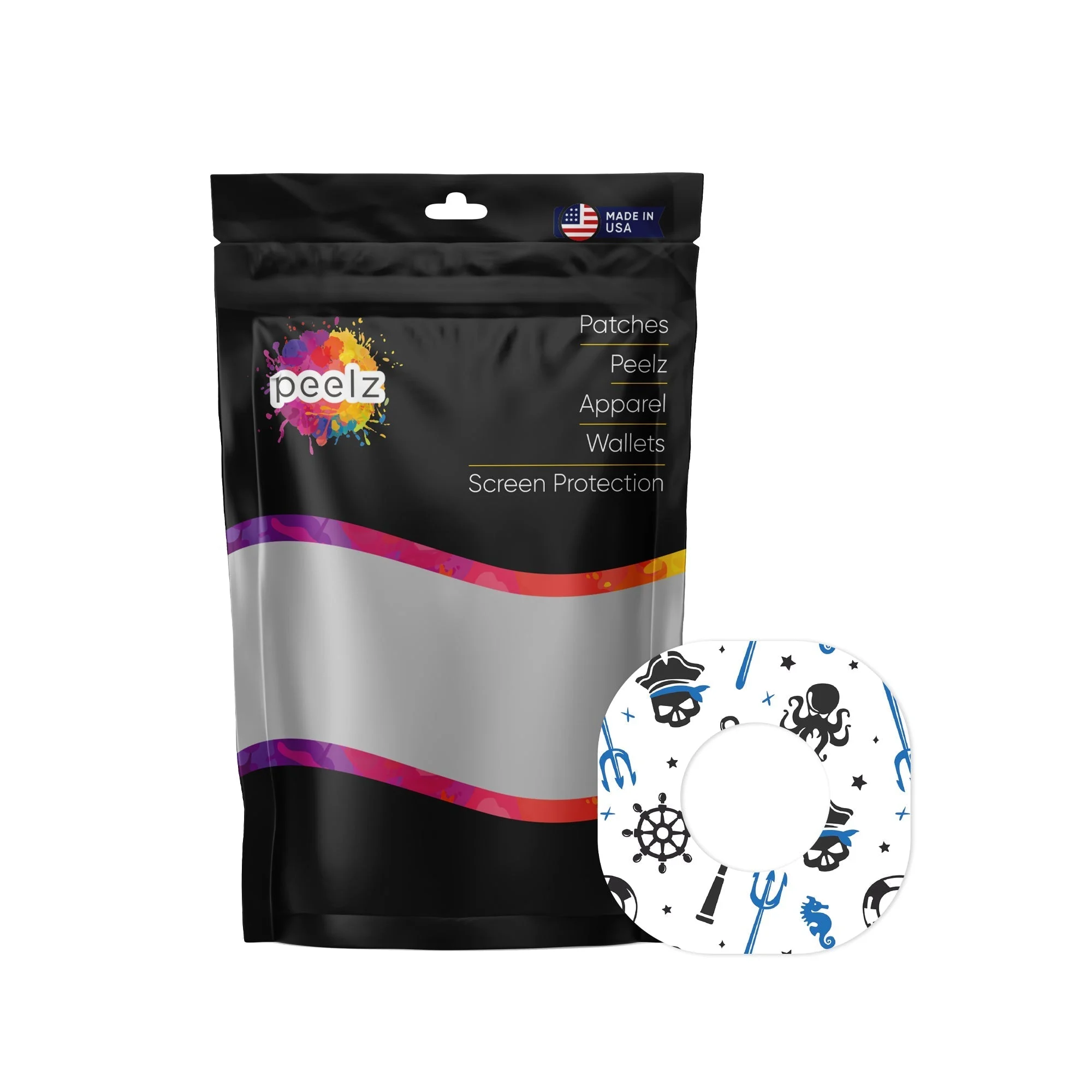 Pirates Dexcom G7 and Stelo Patch Tape - Pump Peelz