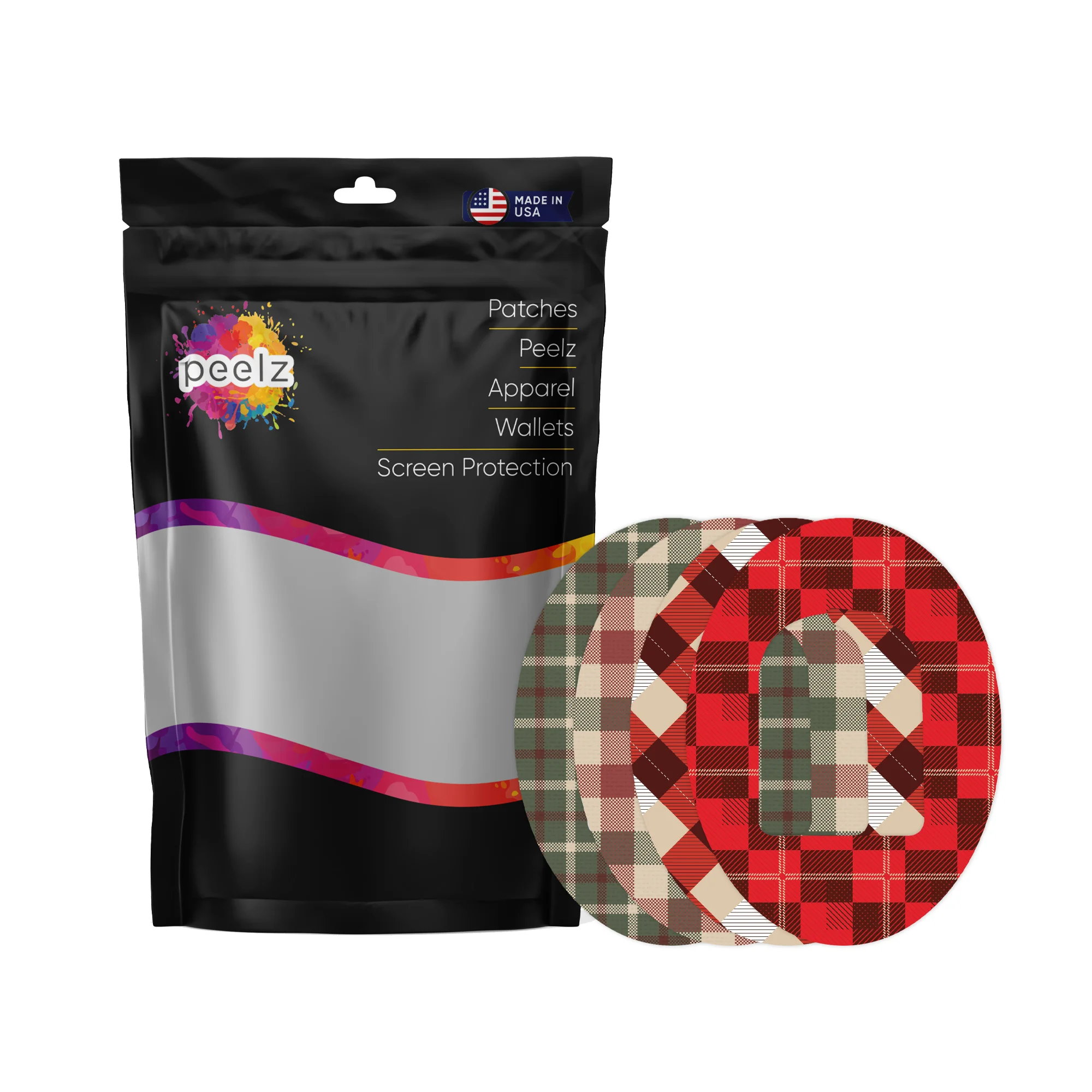 Plaid Variety Pod Patch Tape - Pump Peelz