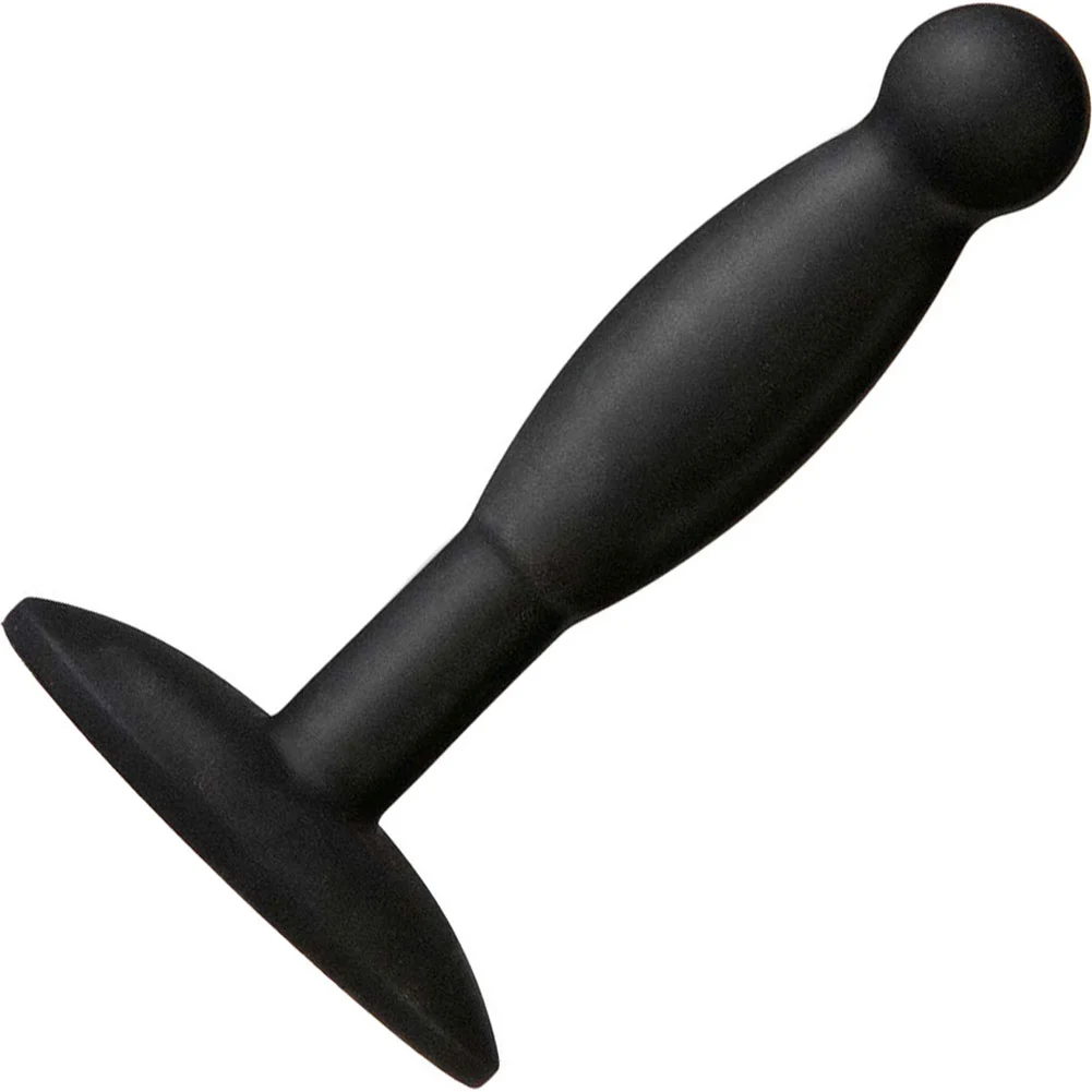 Platinum Silicone the MINIS Smooth Anal Plug, 4", Black