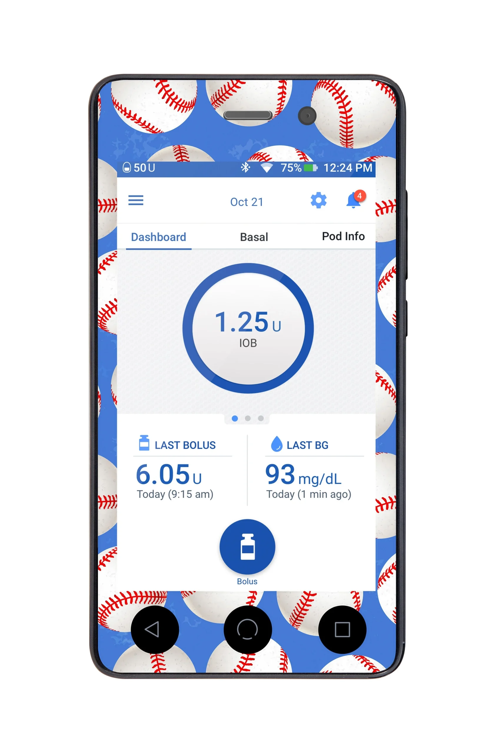 Play Ball Sticker for Omnipod DASH PDM – Pump Peelz