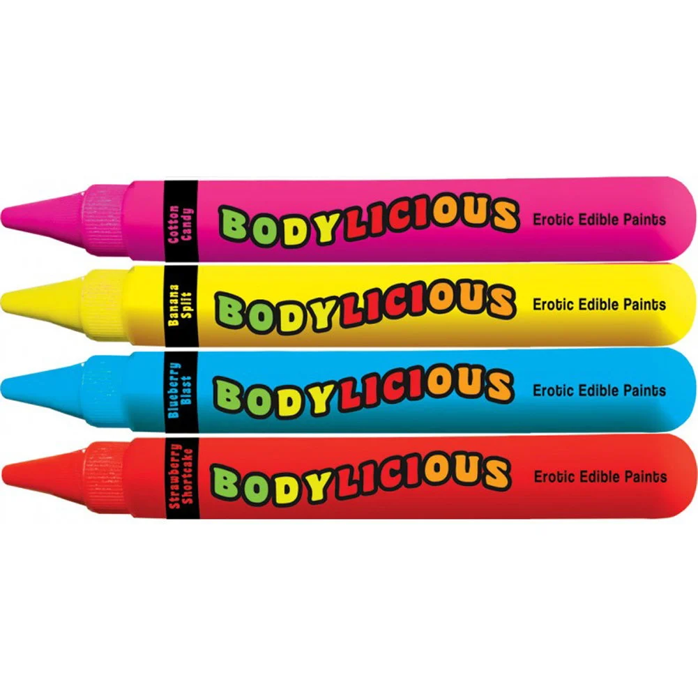 Play Pens Edible Body Paints, Set of 4 Sweet Flavors