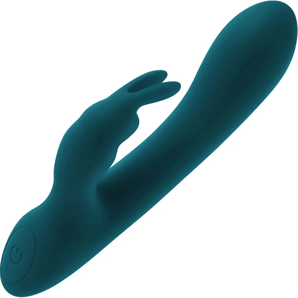 Playboy Lil Rabbit Dual Stimulation Vibrator, 5.75", Deep Teal