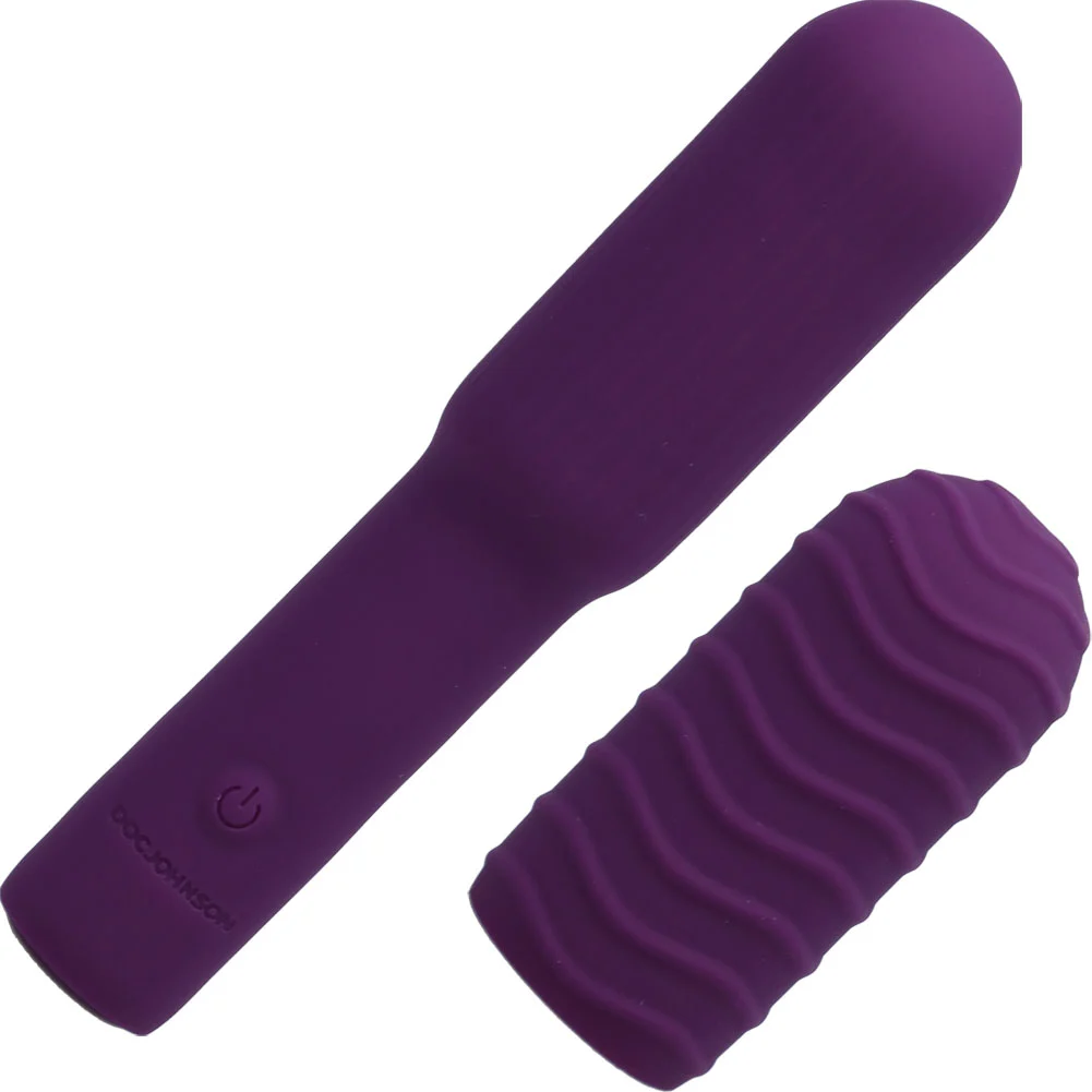 Pocket Rocket Elite Rechargeable Vibrator with Removable Sleeve, 5", Purple
