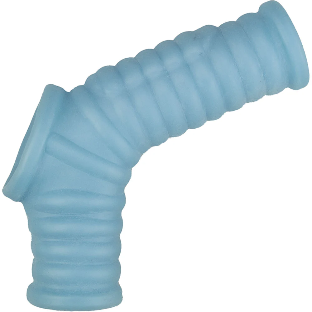 Power Sleeve Vibrating Penis Enhancer, Blue, Ribbed