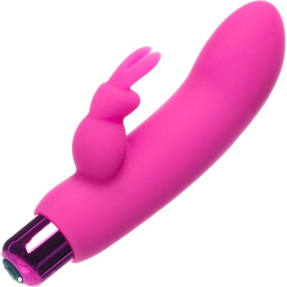 PowerBullet Alices Bunny Bullet with Removable Rabbit Sleeve, 4", Pink