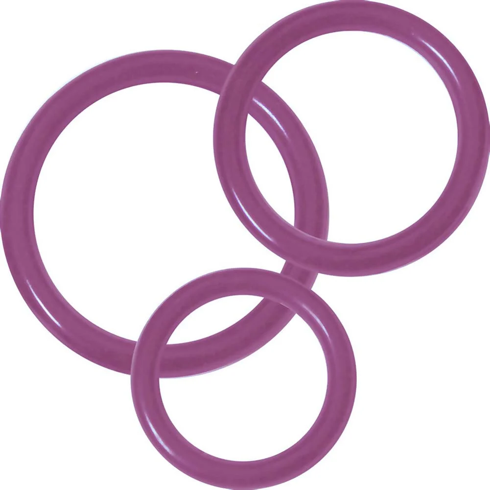 Premium Silicone Erection Control Ring Set, Lavender