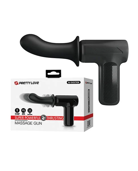Pretty Love DJ Doctor Thrusting Gun Massager - Black