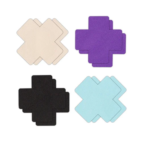 Pretty Pasties 4 Pair Cross I Assorted Nipple Covers