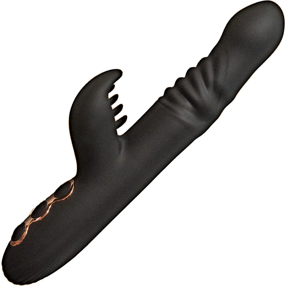 Princess Heat-Up Thruster Dual Action Vibrator, 9.75", Black