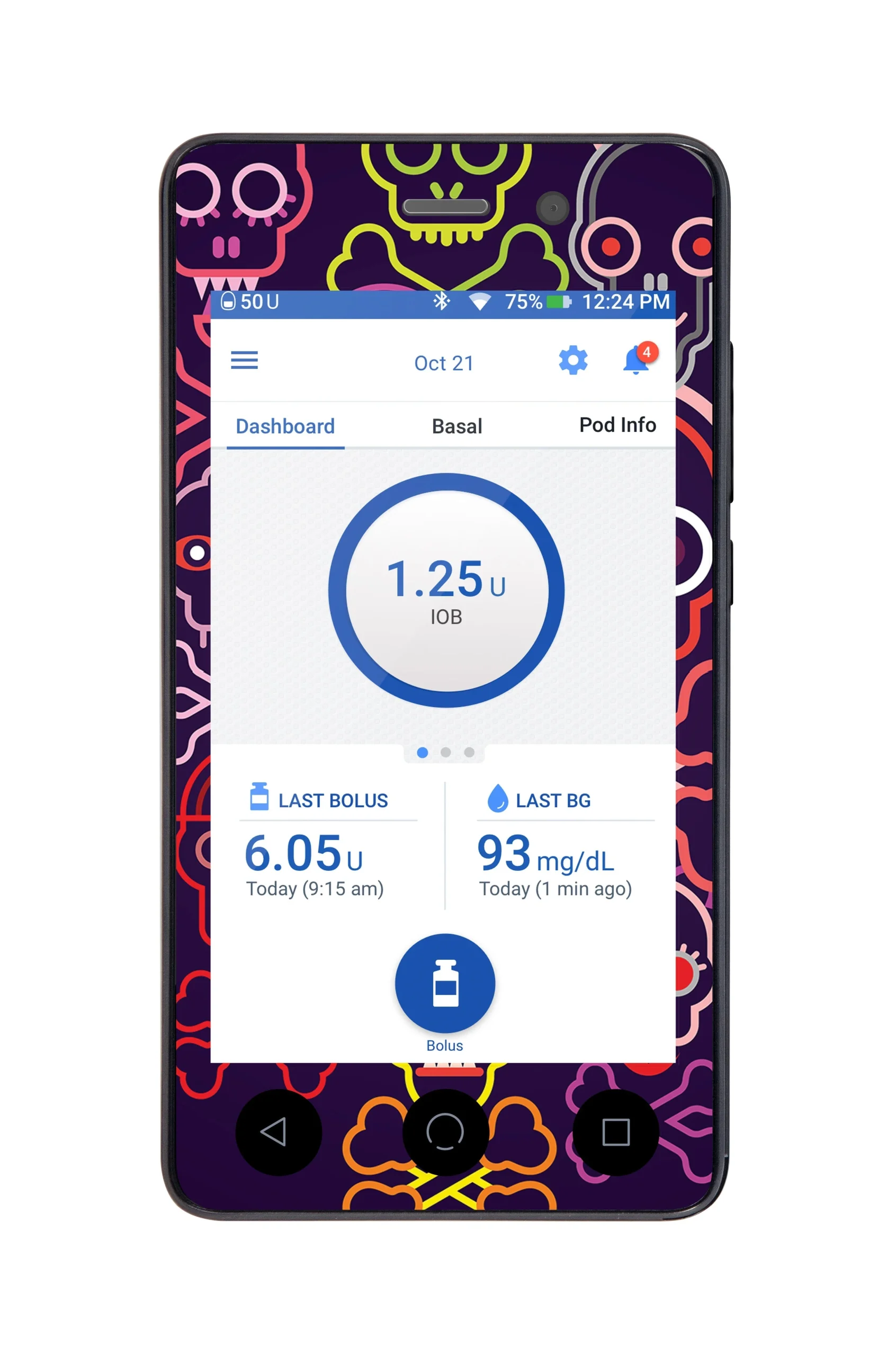 Psycho Skulls Sticker for Omnipod DASH PDM – Pump Peelz