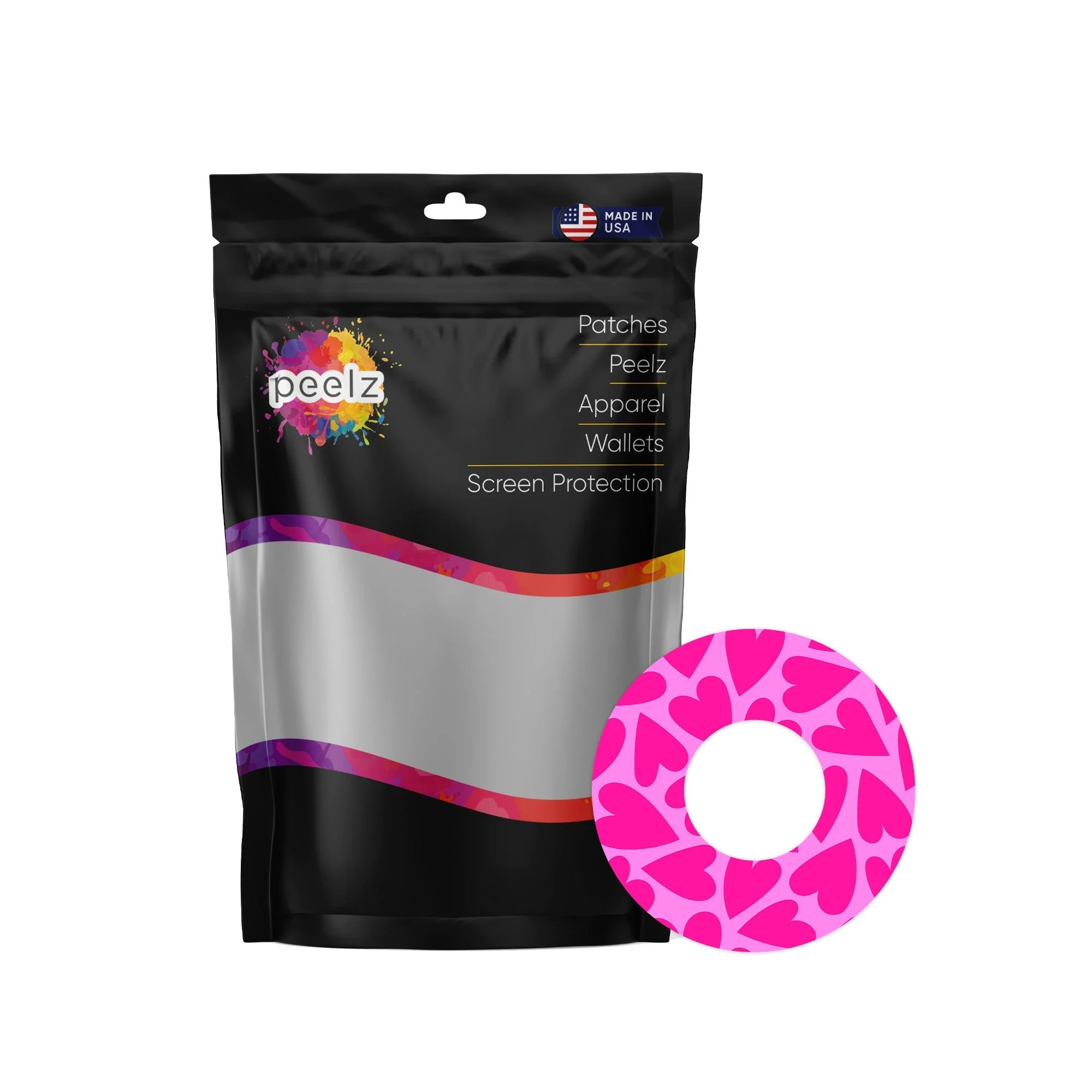 Puffy Hearts PatchTape Designed for the FreeStyle Libre 2