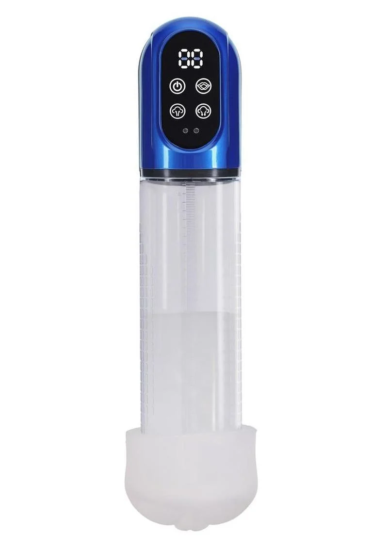 Pumped Engage 6 Function Automatic Rechargeable Penis Pump - Metallic