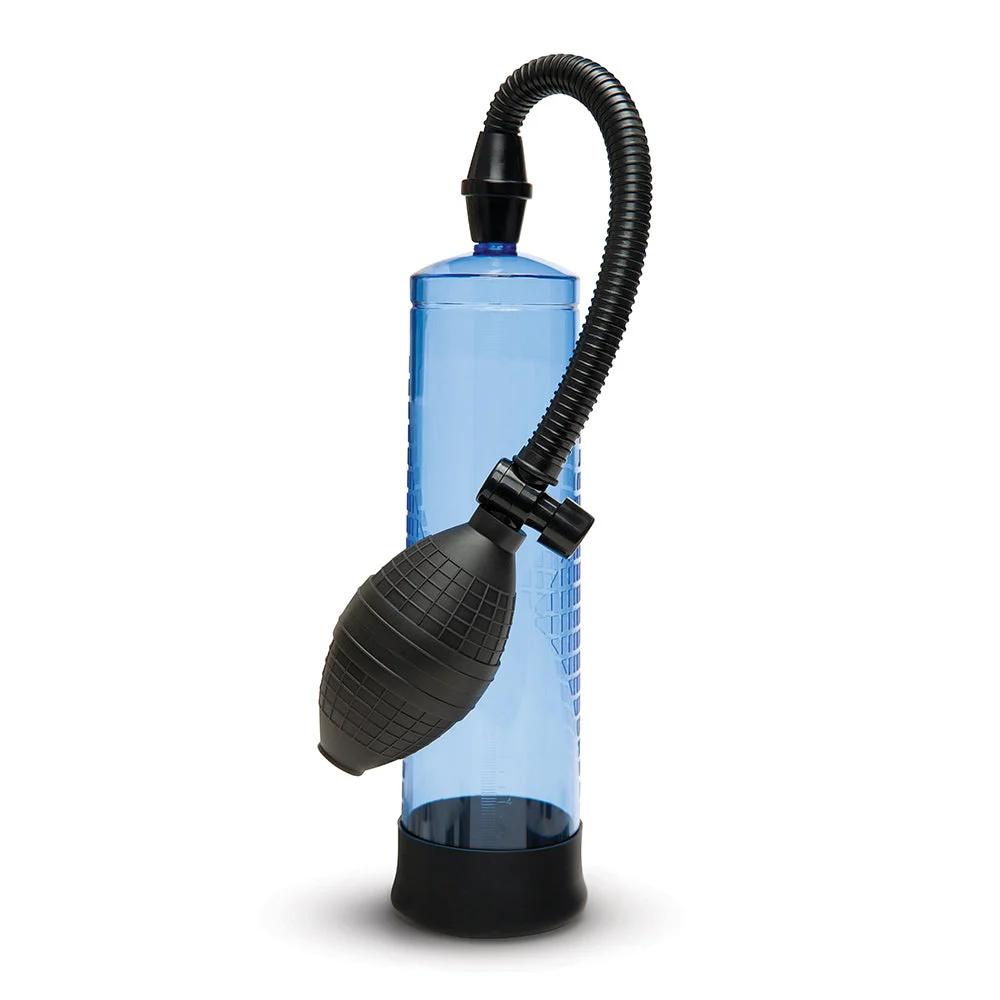 Pumped Up Penis Pump, Blue Clear Black