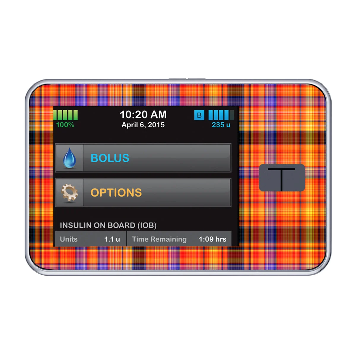 Pumpkin Plaid Tandem t:slim X2 - Pump Peelz