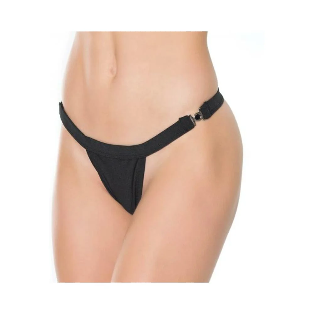 Quick-release Thong Black Hanging