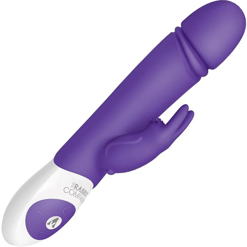Rabbit Company Thrusting Rabbit Rechargeable Silicone Vibrator, 8.5", Purple