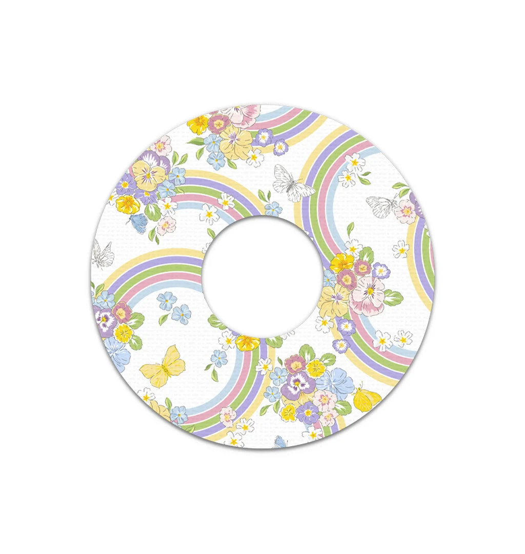 Rainbow Blooms FreeStyle Libre 3 Plus & LingoPatch Tape - Pump Peelz
