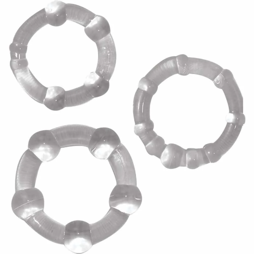 Ram Beaded Penis Rings, Clear