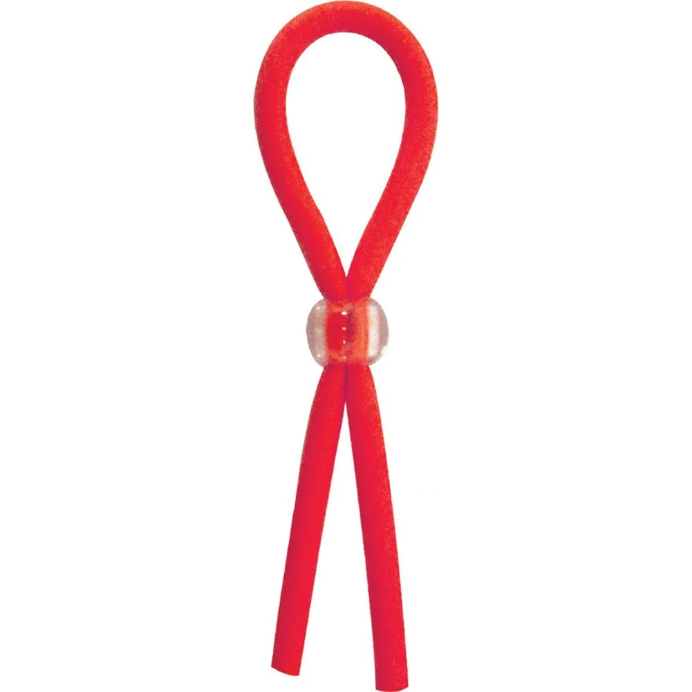 Ram Squeezer Adjustable Lasso Style Penis Ring, Red