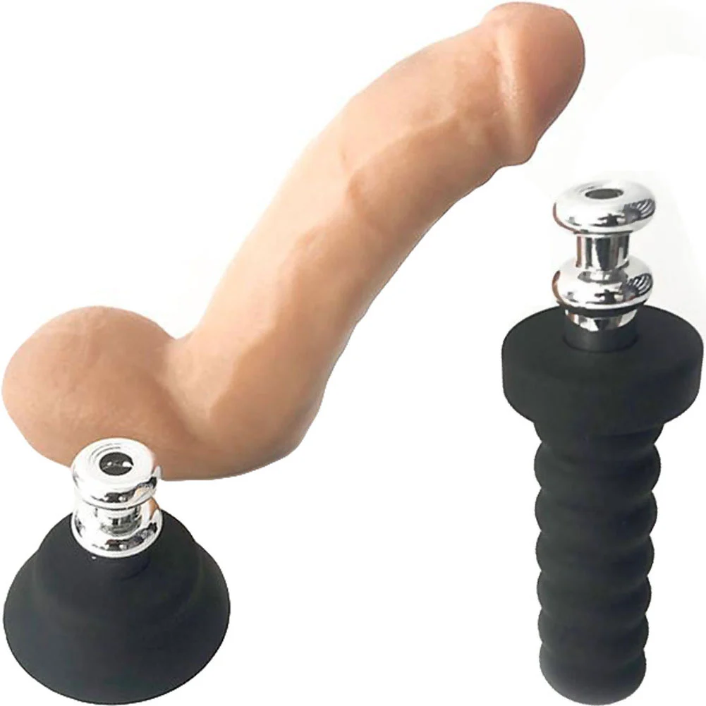 Rascal Jocks Realistic Dildo Kit with 2 Silicone Interchangeable Bases, 8", Adam