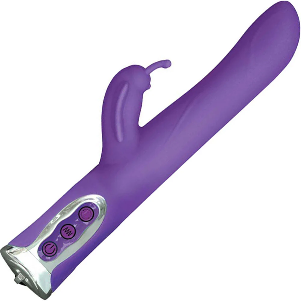 Ravishing Angel Butterfly Silicone Rabbit Vibrator, 9.25", Purple