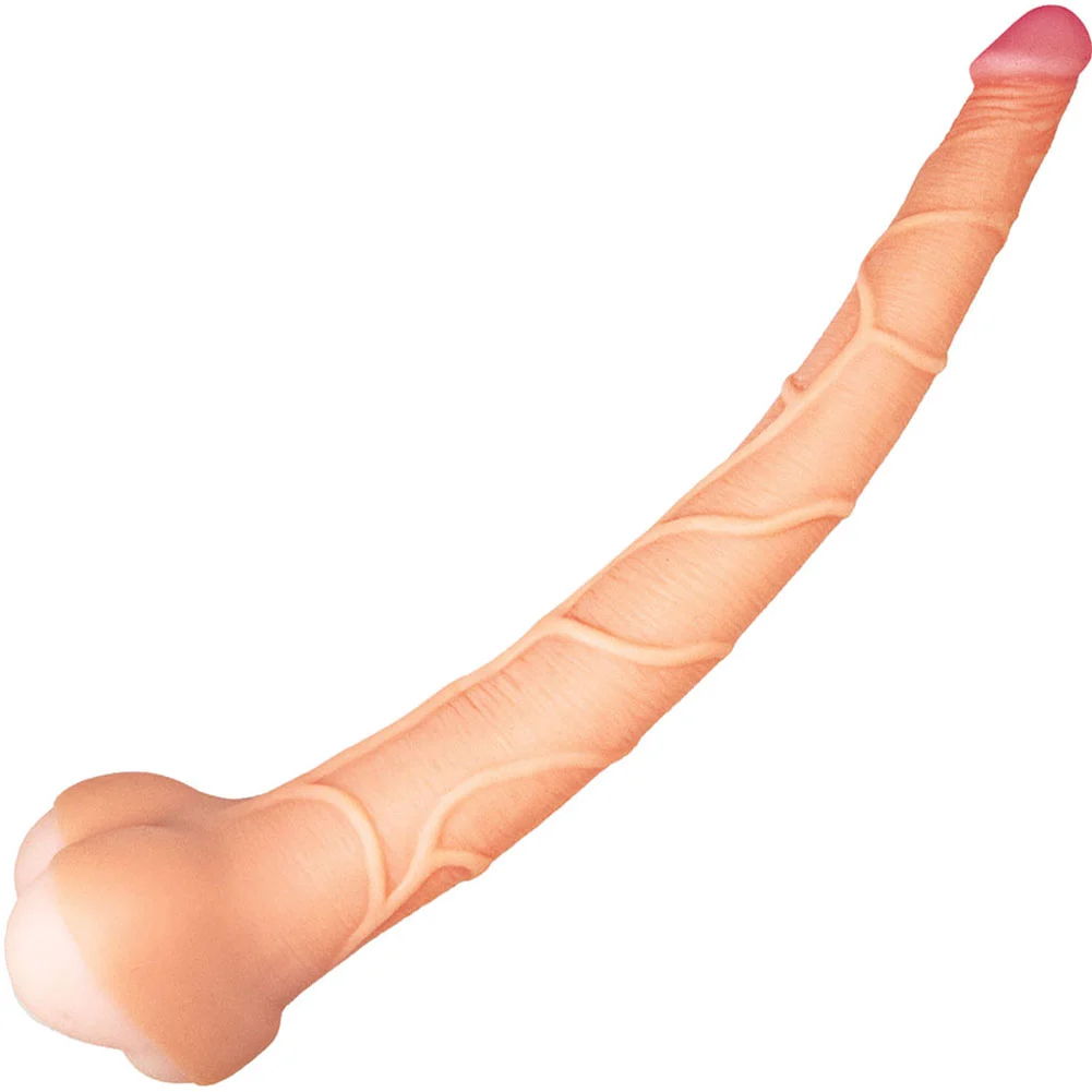Realcocks Masturbator 3-in-1 Dildo Sleeve and Stroker, 14", Vanilla