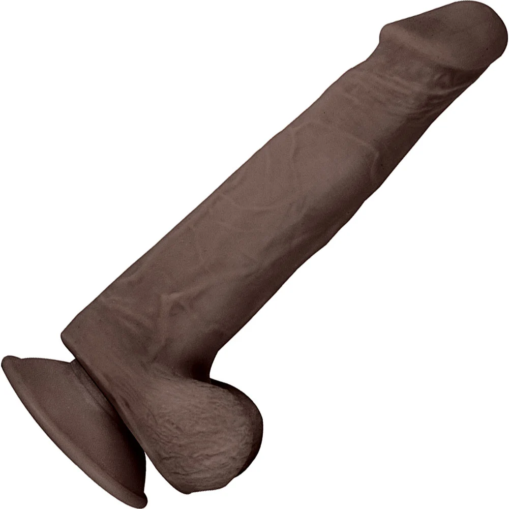 Realcocks No 3 Dual Layered Bendable Realistic Dildo, 7.5", Chocolate