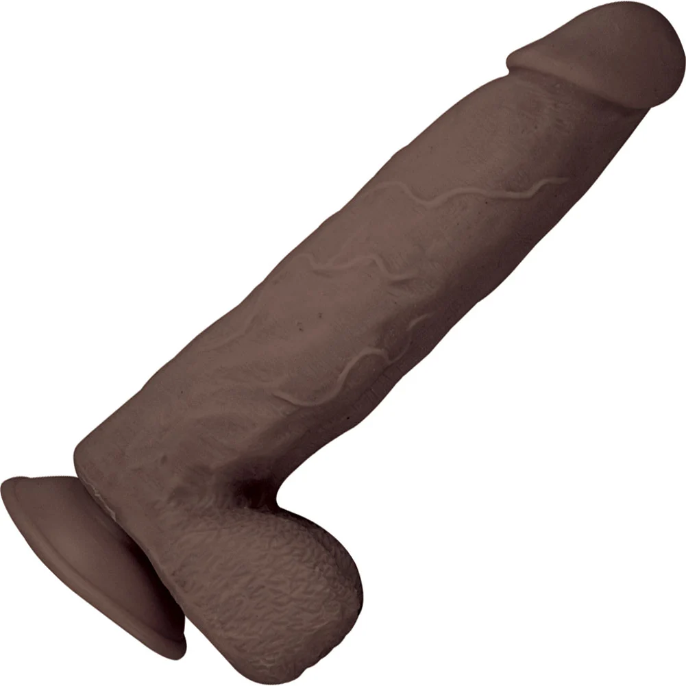 Realcocks No 7 Dual Layered Bendable Realistic Dildo, 8.5", Chocolate