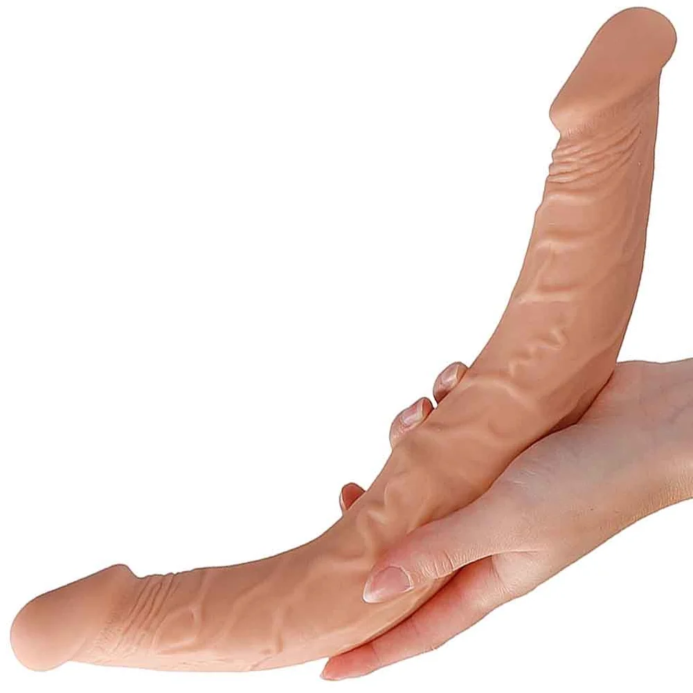 RealRock Bendable Realistic Double Dong, 14", Vanilla