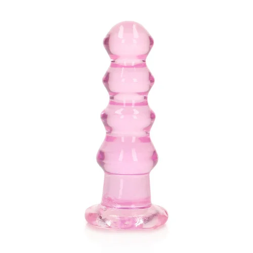 RealRock Crystal Clear 5.5 Inch Curvy Dildo Butt Plug by Shots