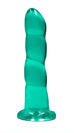 RealRock Crystal Clear Non Realistic 7 Inch Dildo by Shots