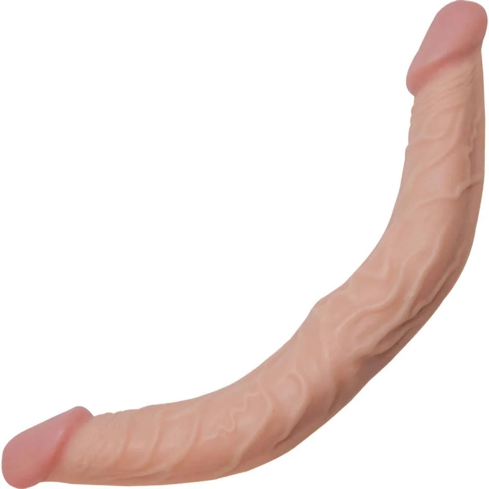 RealSkin All American Whoppers Curved Double Dong, 13", Flesh