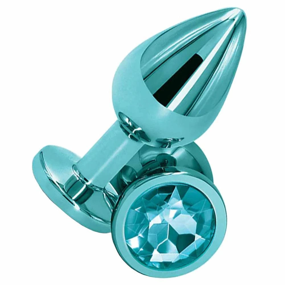 Rear Assets Tapered Metal Butt Plug, Medium, Teal