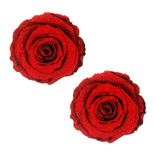 Red Rose Glitter Nipztix Pasties