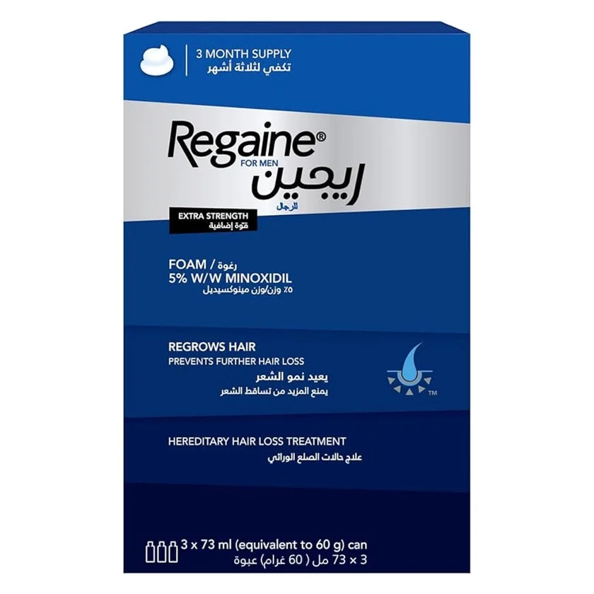 Regaine For Men Extra Strength Scalp Foam For Hair Regrowth 3X73 Ml
