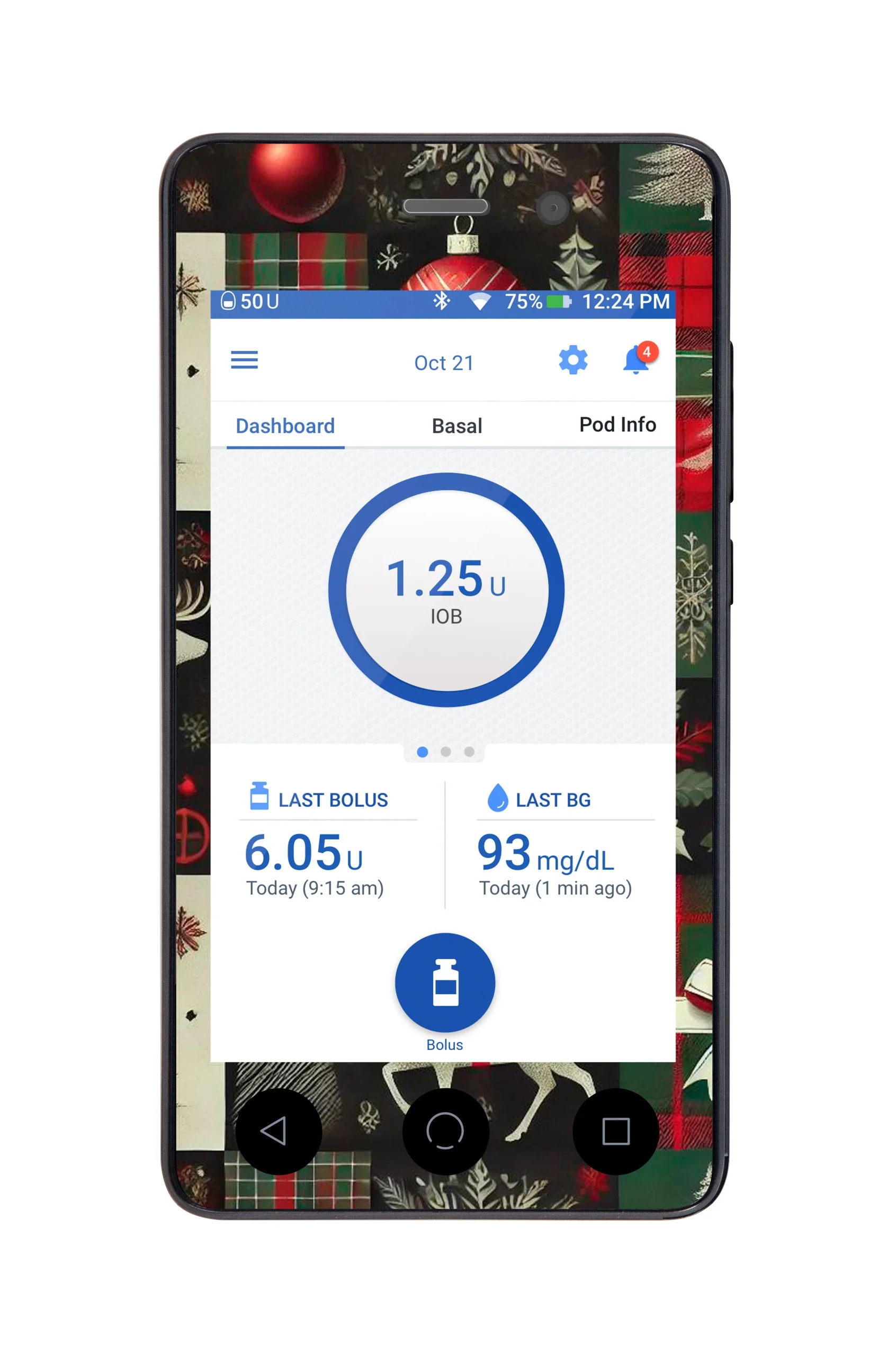 Reindeer Paper Sticker for Omnipod DASH PDM – Pump Peelz