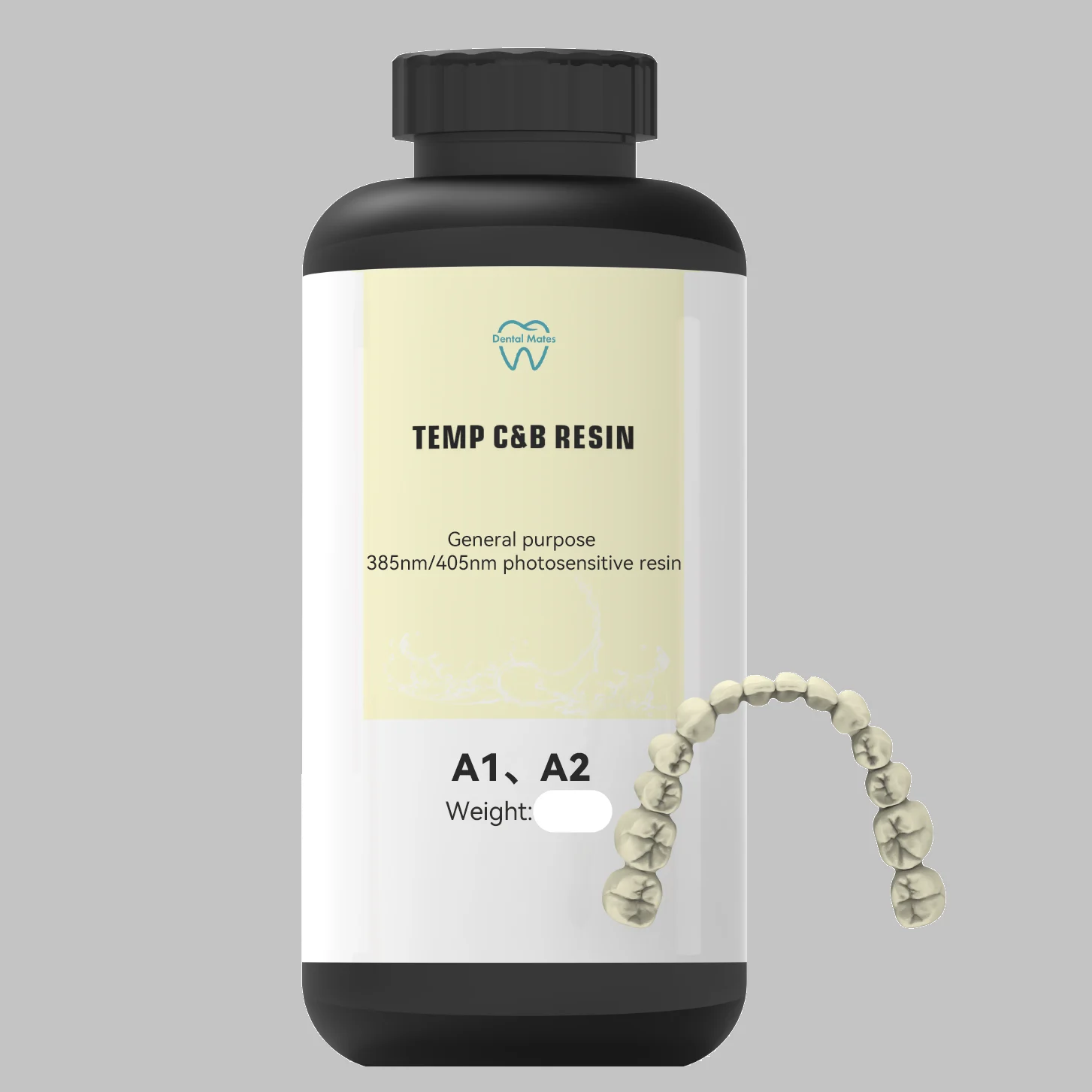 Reliable Temporary Crown & Bridge Resin for DLP and LCD Printers 500ml or 500grams