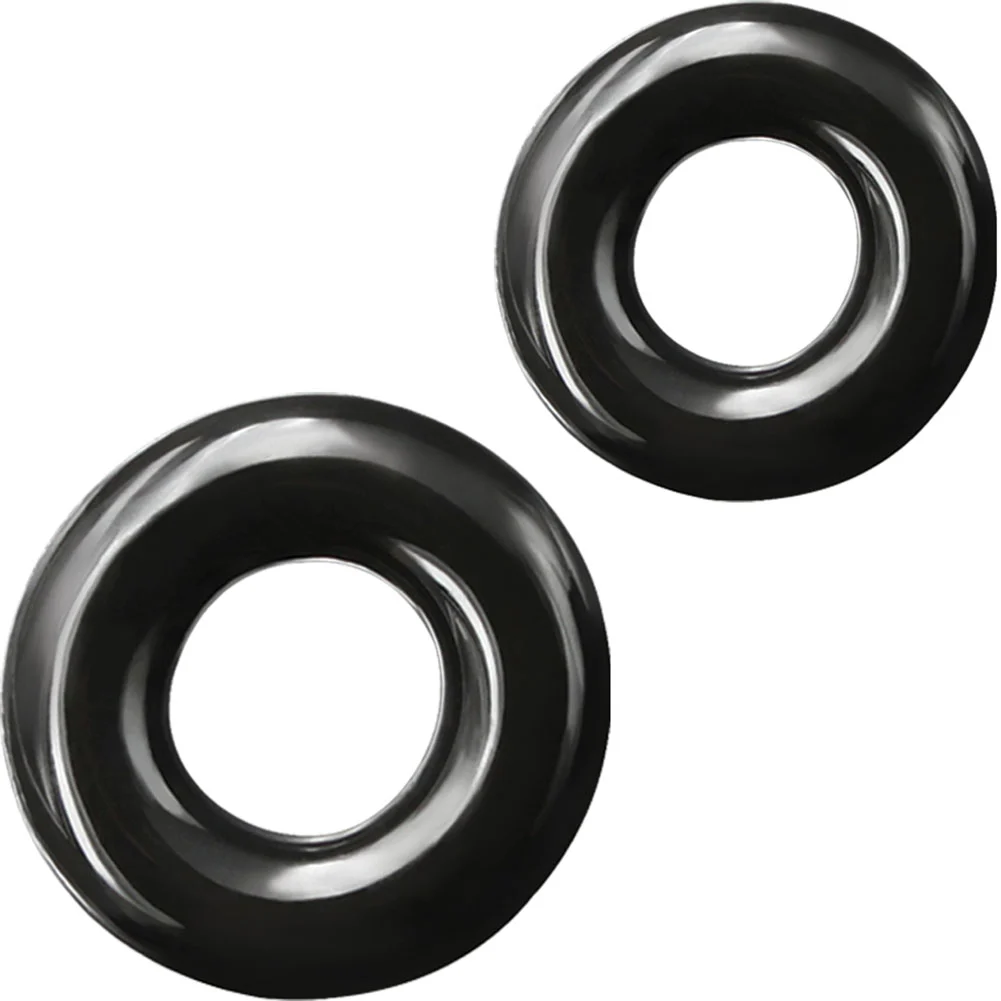 Renegade Double Stack Super Stretchable Penis Rings Set of 2, Black